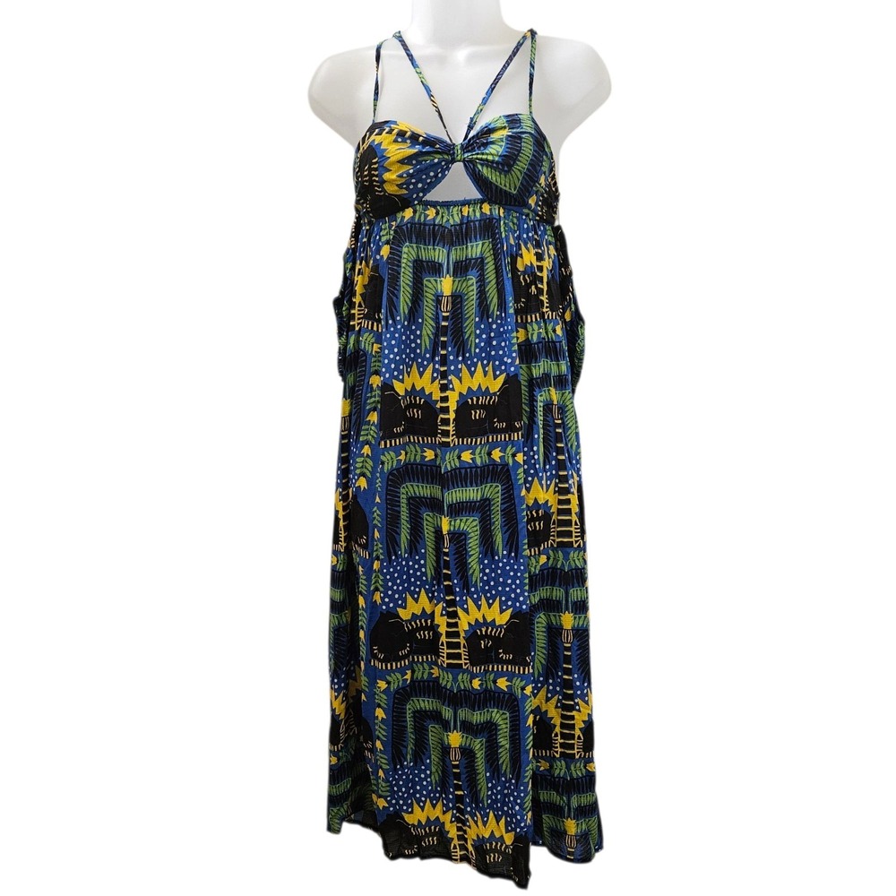 Anthropologie Dress XXS Joao Incerti‎ NWT Strappy Bandeau Flowy Midi Beachy Boho